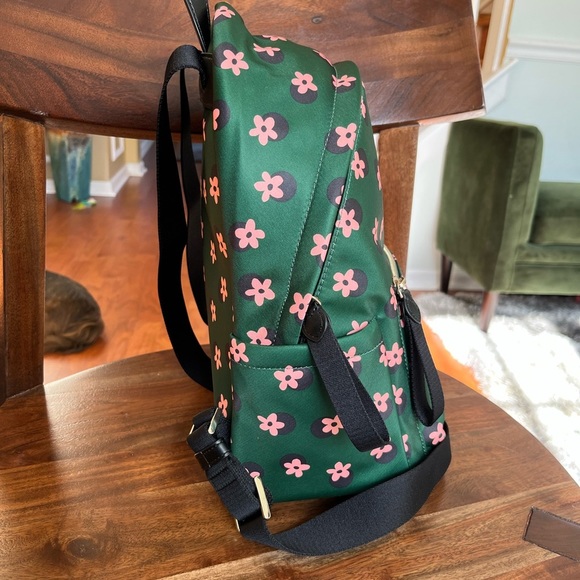 New Kate Spade Green Multi Floral Medium Backpack Kate Spade Nylon Backpack Bag, Chelsea Little Better, Bico  main image 4